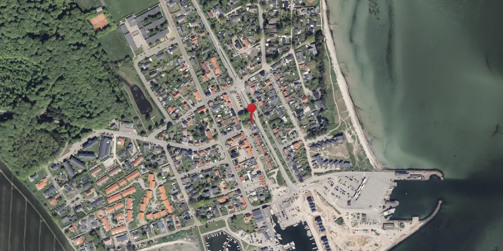 Historisk kort over Hou Station