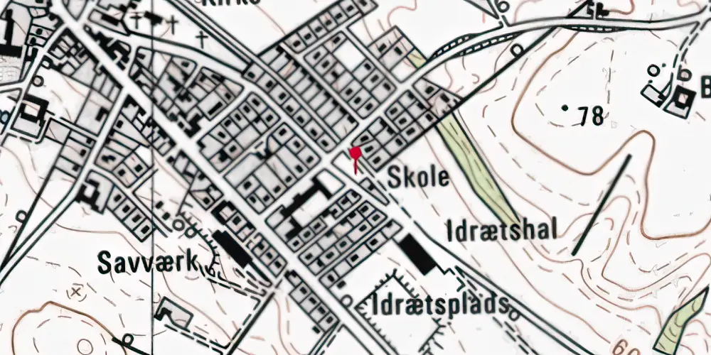 Historisk kort over Monbjergvejen Trinbræt Historisk kort over Monbjergvejen Trinbræt