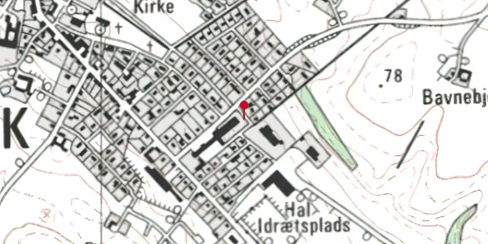 Historisk kort over Monbjergvejen Trinbræt Historisk kort over Monbjergvejen Trinbræt