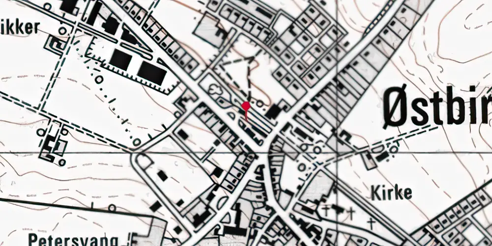 Historisk kort over Østbirk Station