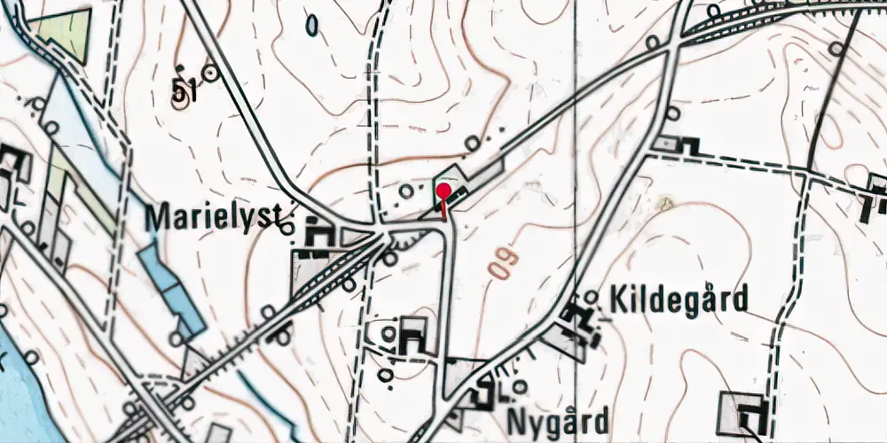 Historisk kort over Vestbirk Station Historisk kort over Vestbirk Station