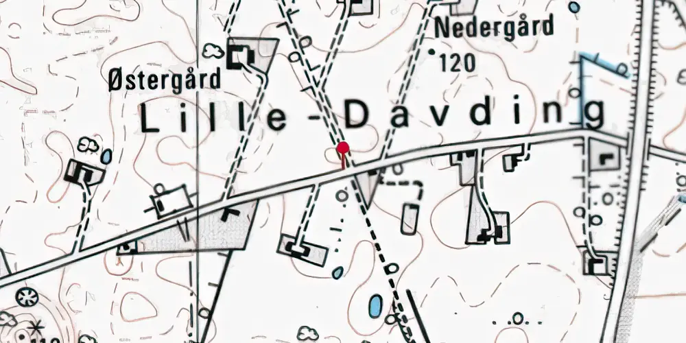 Historisk kort over Lille Davdingvej Trinbræt Historisk kort over Lille Davdingvej Trinbræt