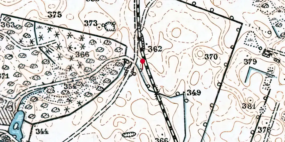 Historisk kort over Rodvigsballe Trinbræt Historisk kort over Rodvigsballe Trinbræt