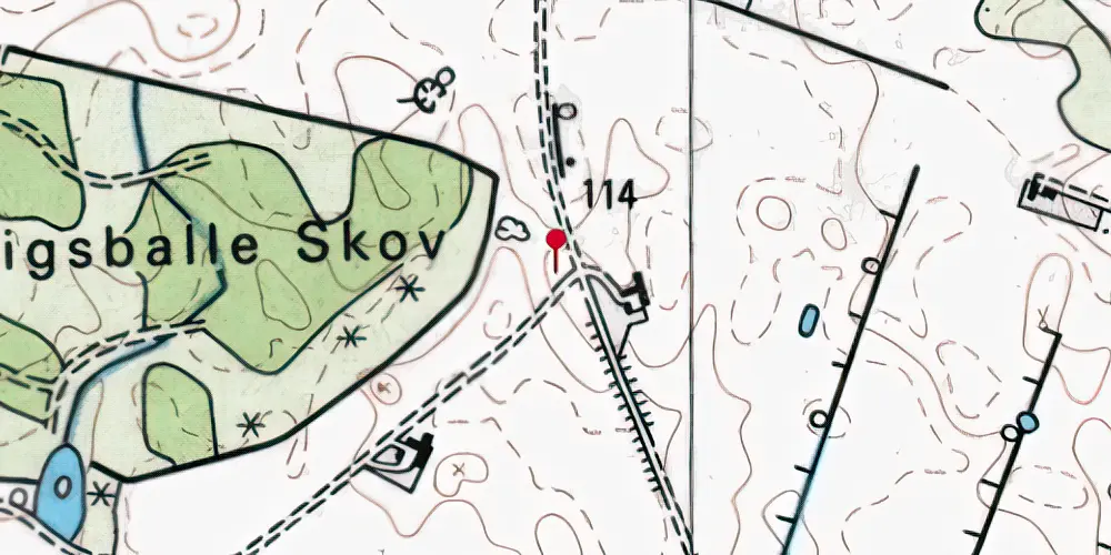 Historisk kort over Rodvigsballe Trinbræt Historisk kort over Rodvigsballe Trinbræt