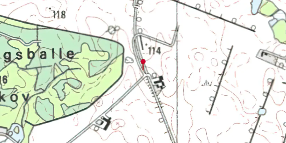 Historisk kort over Rodvigsballe Trinbræt Historisk kort over Rodvigsballe Trinbræt