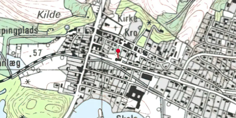 Historisk kort over Bryrup Station Historisk kort over Bryrup Station