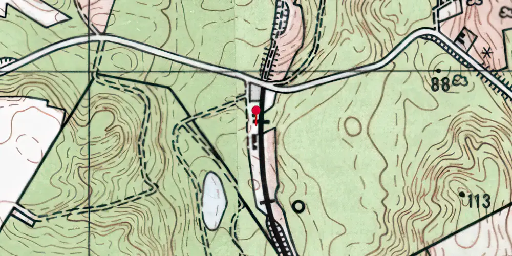 Historisk kort over Vrads Station