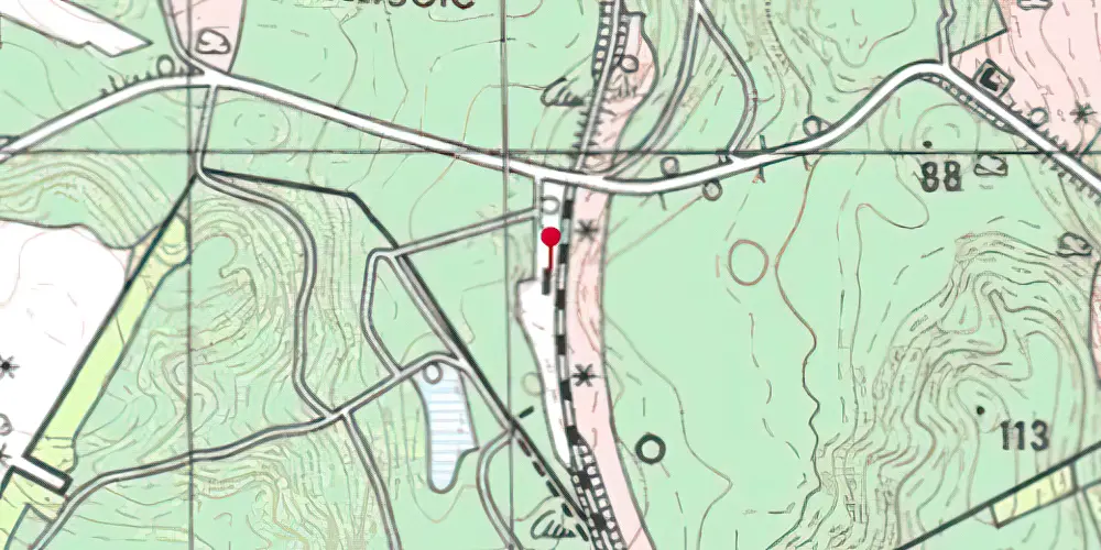 Historisk kort over Vrads Station