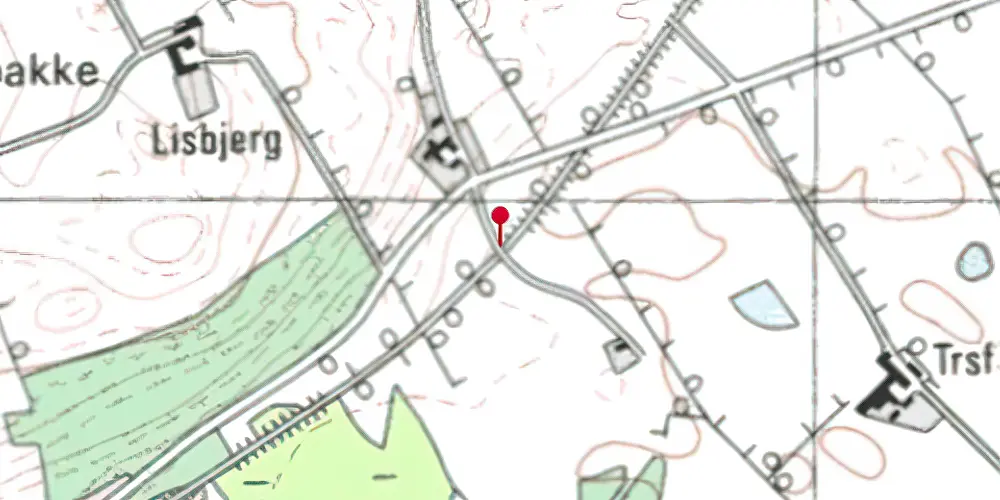 Historisk kort over Korsvej Trinbræt Historisk kort over Korsvej Trinbræt