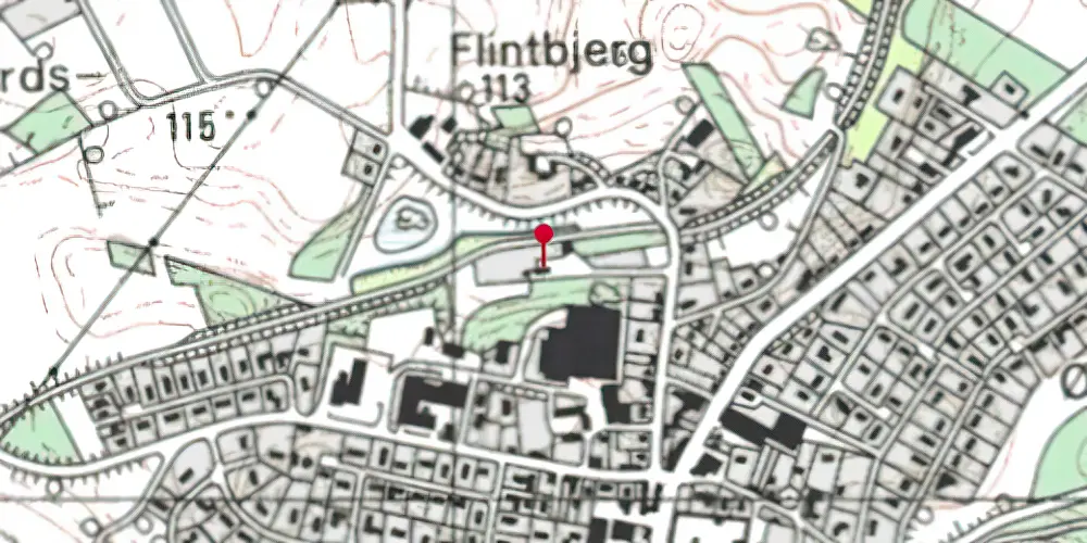 Historisk kort over Them By Station