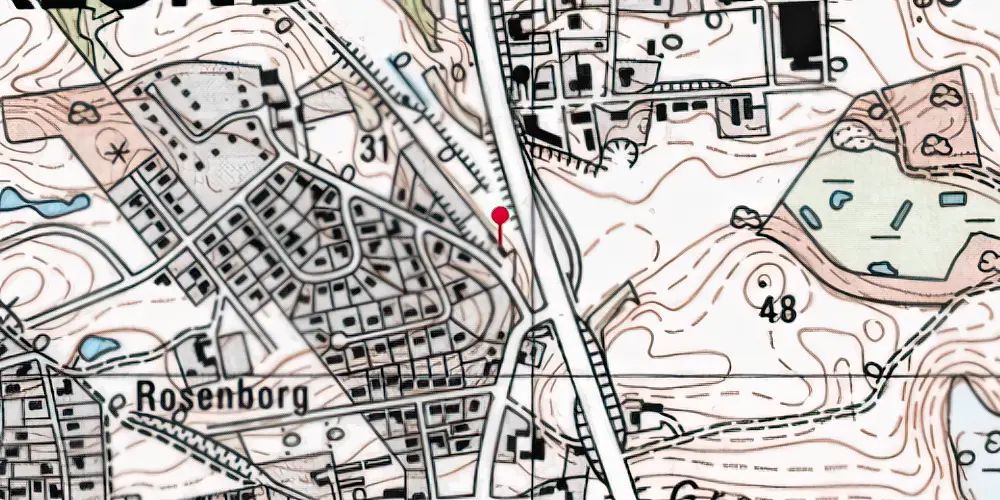 Historisk kort over Virklund Station