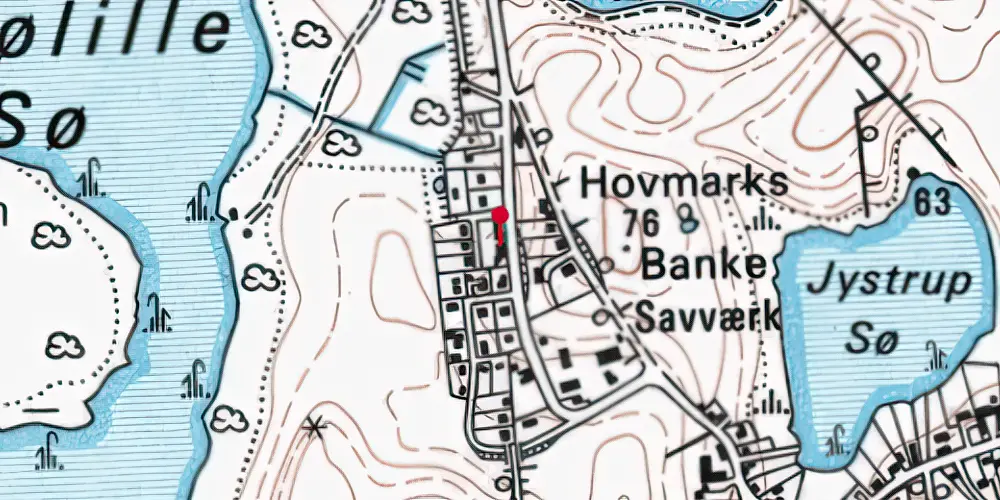 Historisk kort over Jystrup Station Historisk kort over Jystrup Station