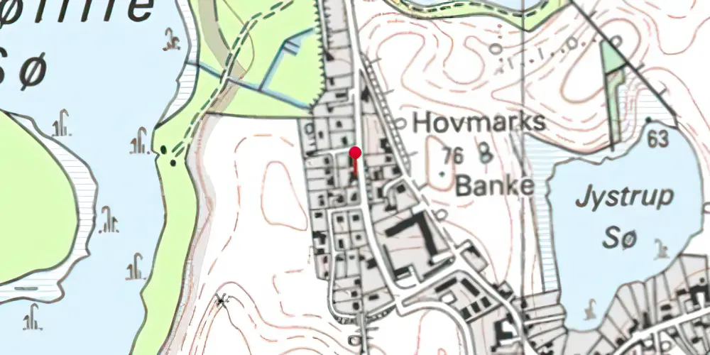 Historisk kort over Jystrup Station Historisk kort over Jystrup Station