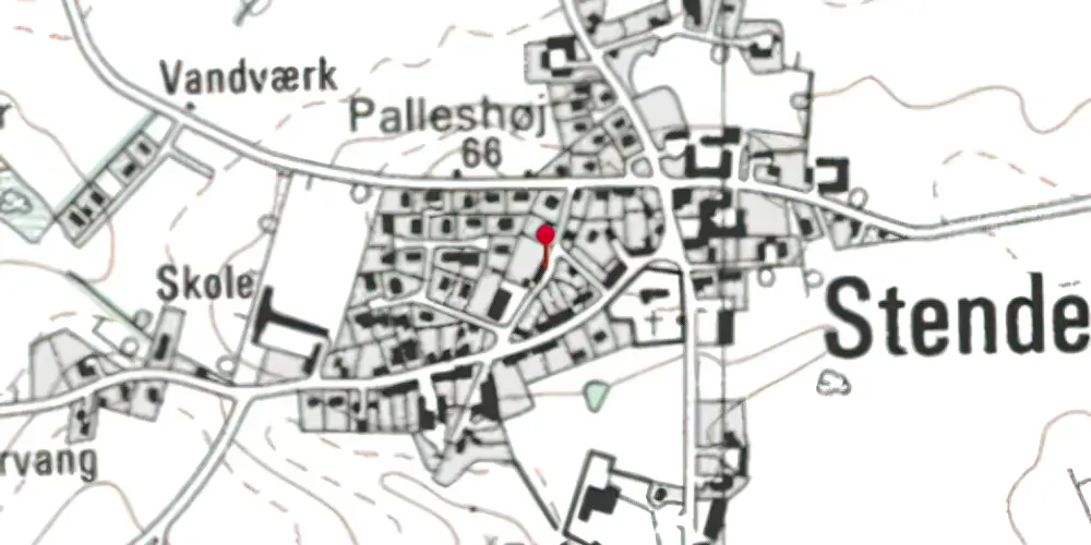 Historisk kort over Stenderup Station