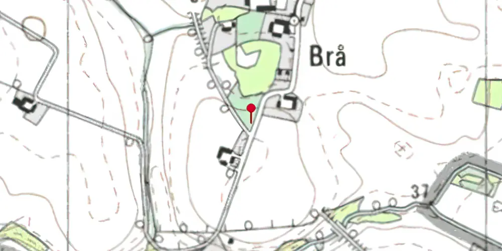 Historisk kort over Brå Trinbræt Historisk kort over Brå Trinbræt