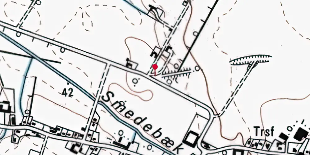Historisk kort over Hornsyld By Trinbræt