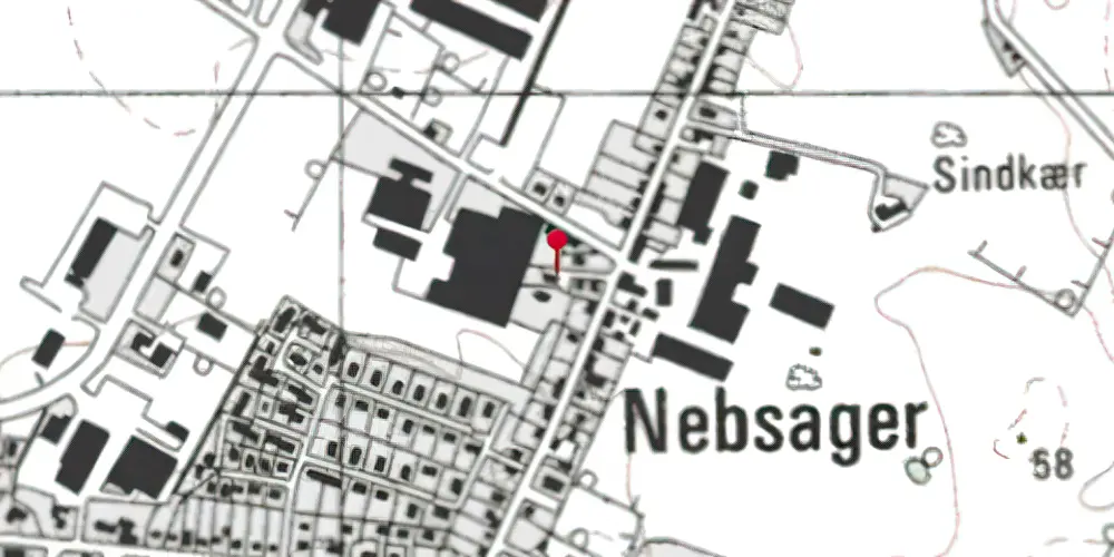 Historisk kort over Hornsyld Station