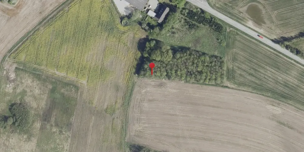 Historisk kort over Lindved Jylland Trinbræt