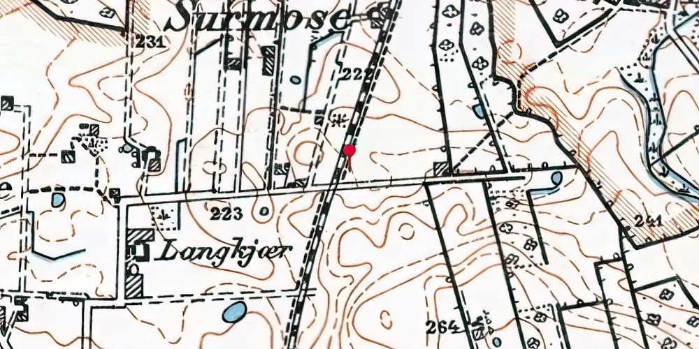 Historisk kort over Grønvejen Trinbræt