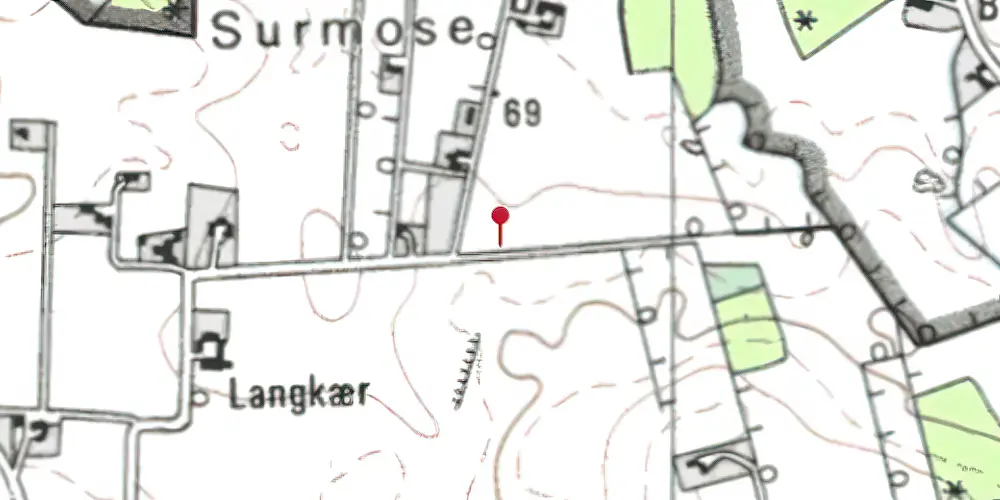 Historisk kort over Grønvejen Trinbræt