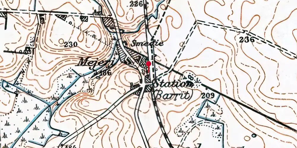 Historisk kort over Barrit Station