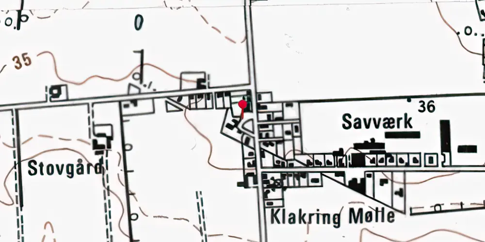 Historisk kort over Klakring Station