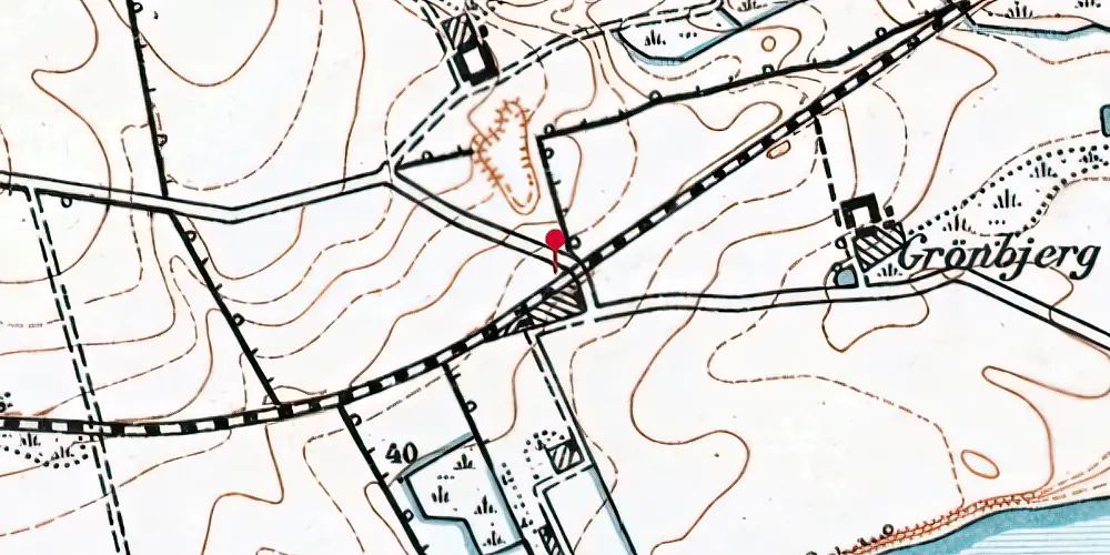 Historisk kort over Højbo Trinbræt