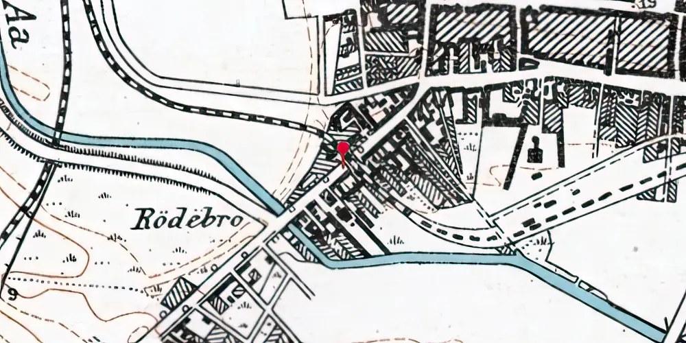 Historisk kort over Sønderbrogade Trinbræt Historisk kort over Sønderbrogade Trinbræt