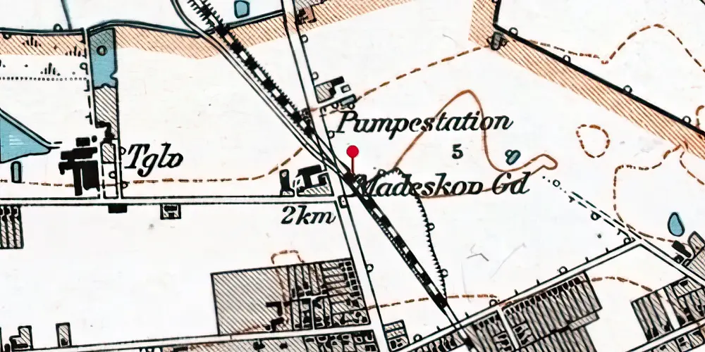 Historisk kort over Tårsvej Trinbræt (uofficielt)