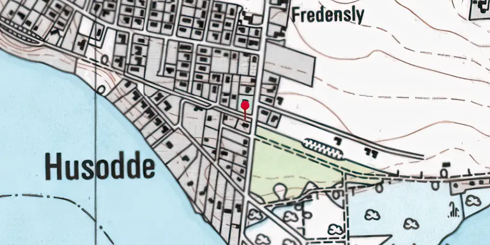 Historisk kort over Husodde Trinbræt Historisk kort over Husodde Trinbræt