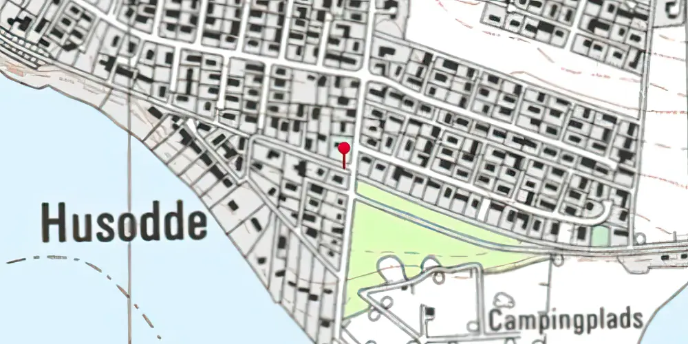 Historisk kort over Husodde Trinbræt Historisk kort over Husodde Trinbræt
