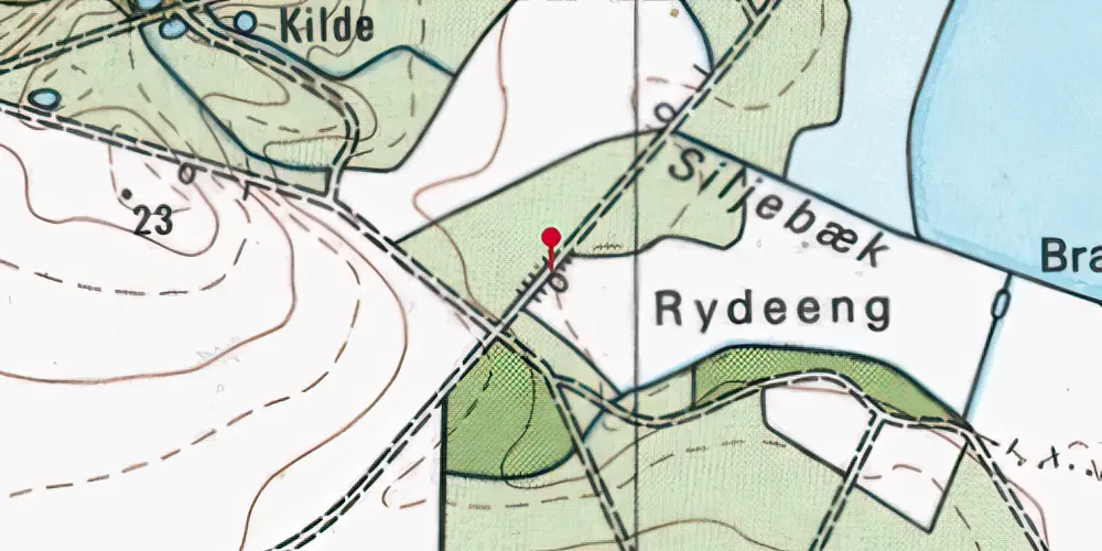 Historisk kort over Brakøre Trinbræt