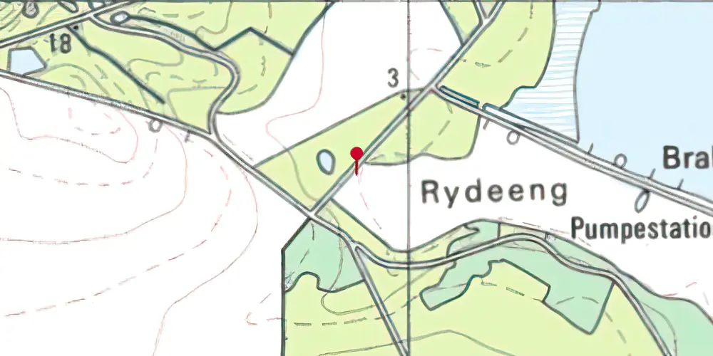 Historisk kort over Brakøre Trinbræt