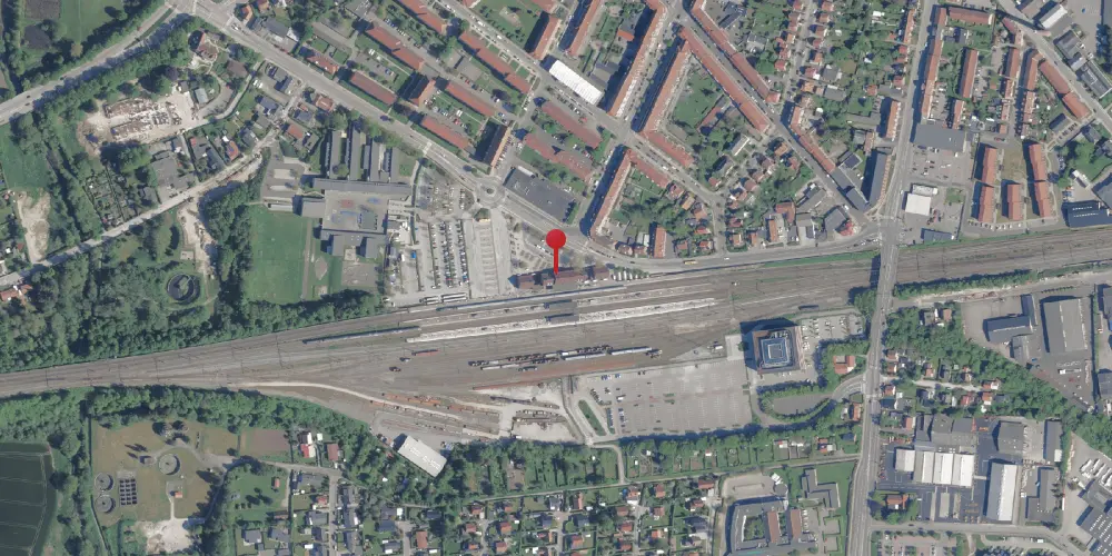 Historisk kort over Ringsted Station