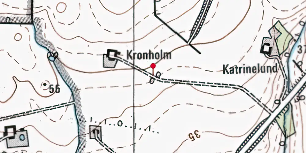 Historisk kort over Kronholm Trinbræt Historisk kort over Kronholm Trinbræt