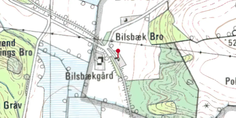 Historisk kort over Bilsbæk Station