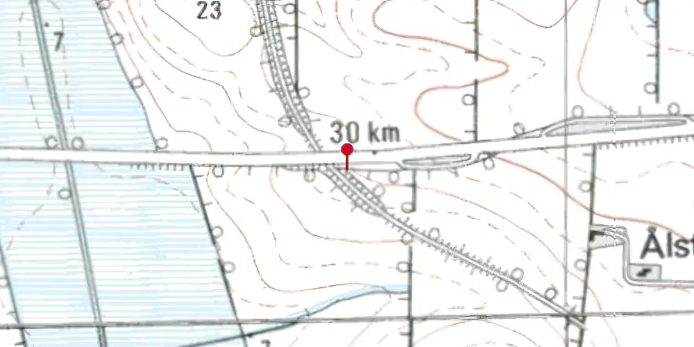 Historisk kort over Åkær Trinbræt Historisk kort over Åkær Trinbræt