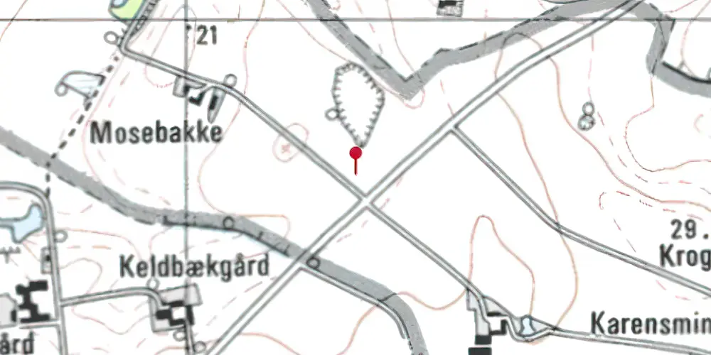 Historisk kort over Smedrupvejen Trinbræt