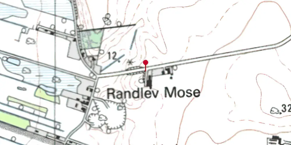 Historisk kort over Drammelsbæk Trinbræt