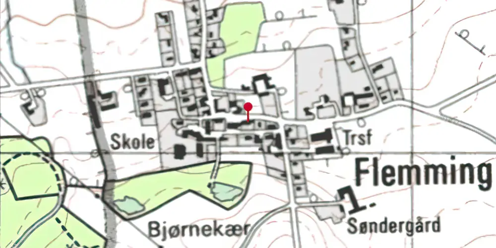 Historisk kort over Flemming Station Historisk kort over Flemming Station