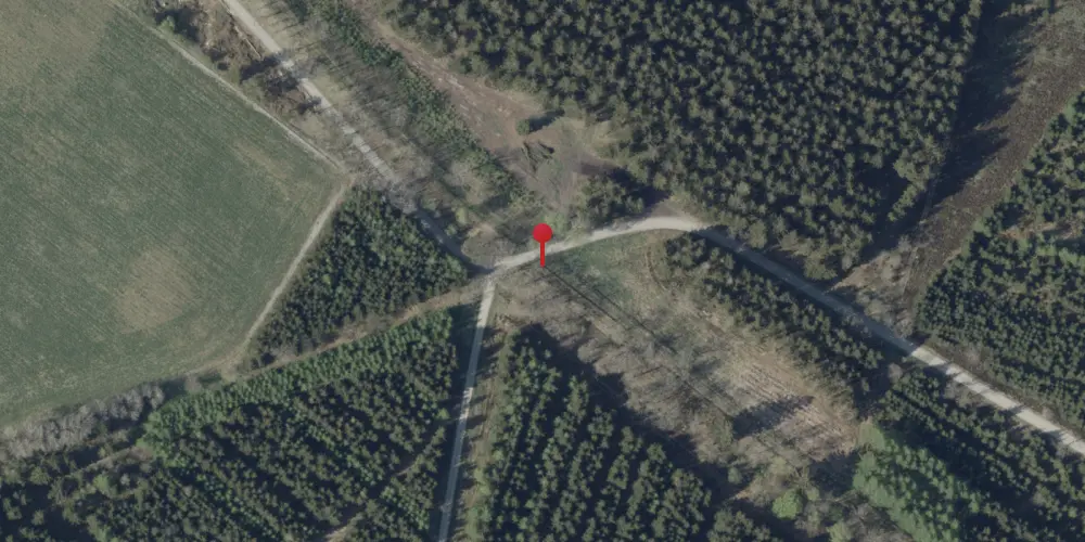 Historisk kort over Hårsbjerg Trinbræt