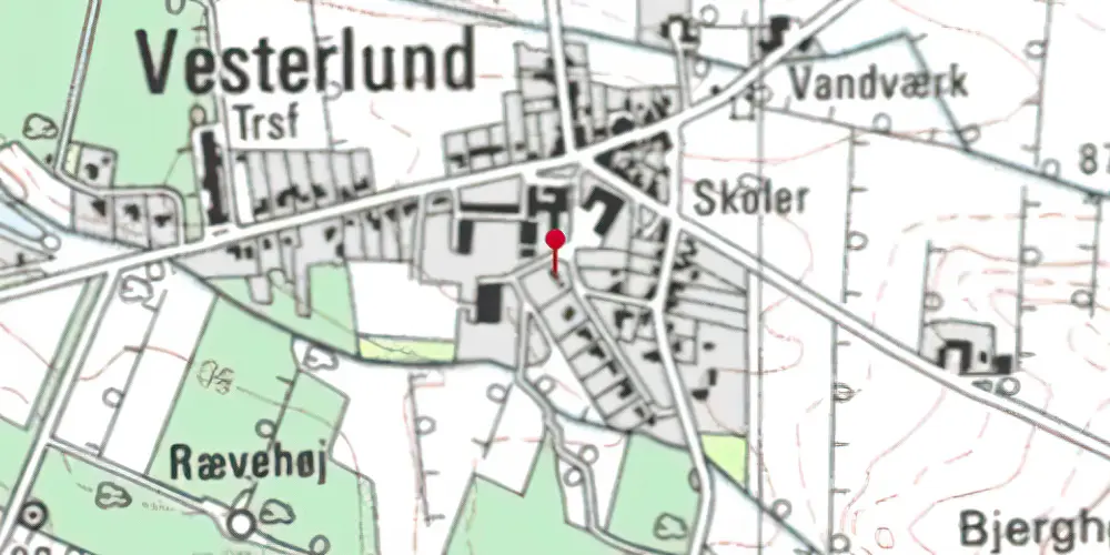 Historisk kort over Vesterlund Station Historisk kort over Vesterlund Station