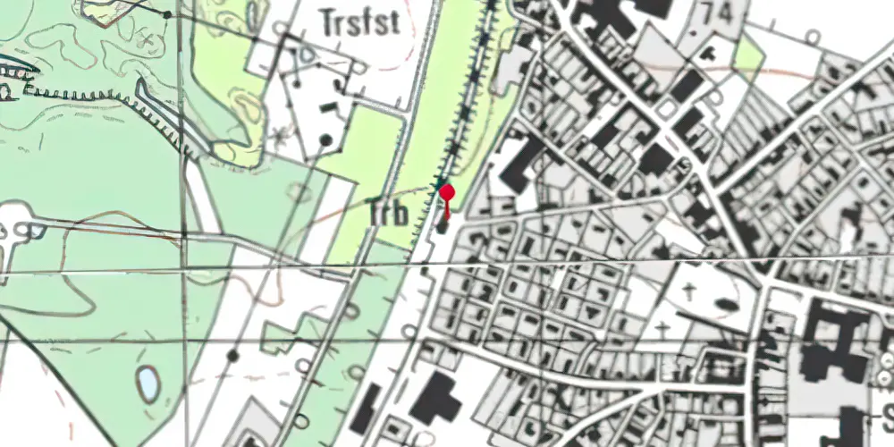 Historisk kort over Thyregod Station Historisk kort over Thyregod Station