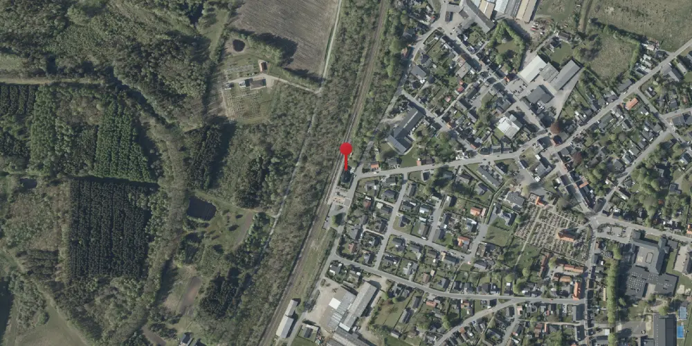 Historisk kort over Thyregod Station Historisk kort over Thyregod Station