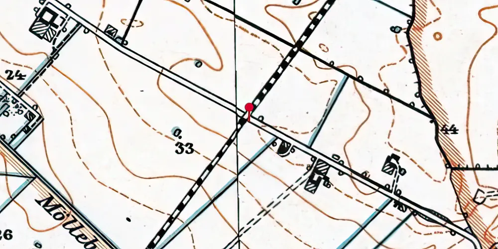 Historisk kort over Tyvelse Trinbræt Historisk kort over Tyvelse Trinbræt