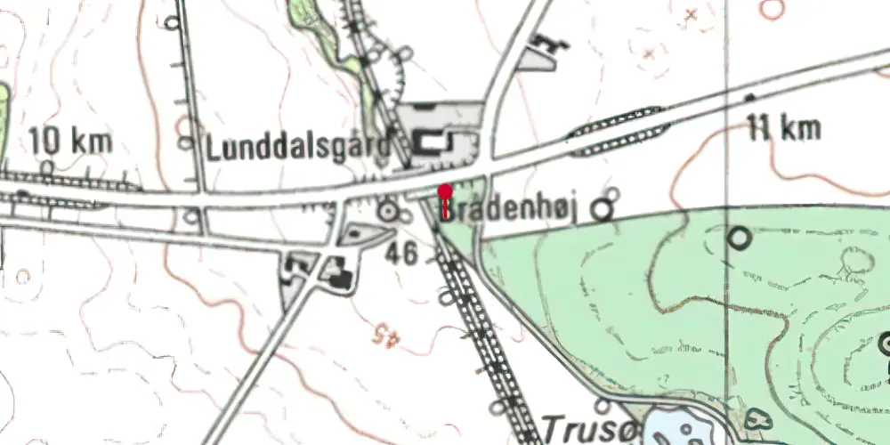 Historisk kort over Lunddalen Trinbræt Historisk kort over Lunddalen Trinbræt