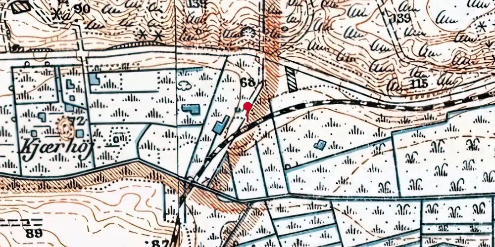 Historisk kort over Broløs Trinbræt