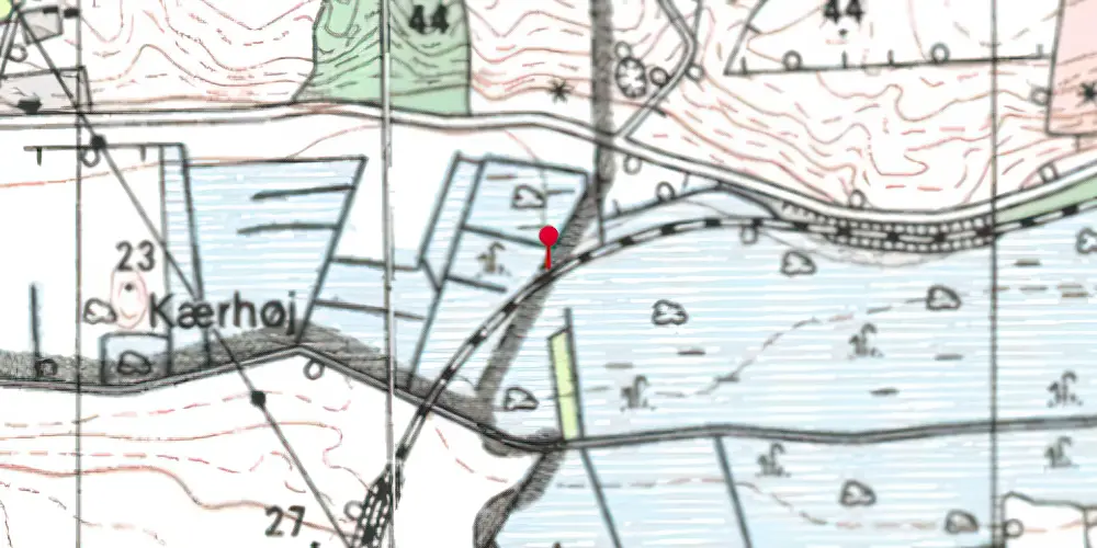 Historisk kort over Broløs Trinbræt