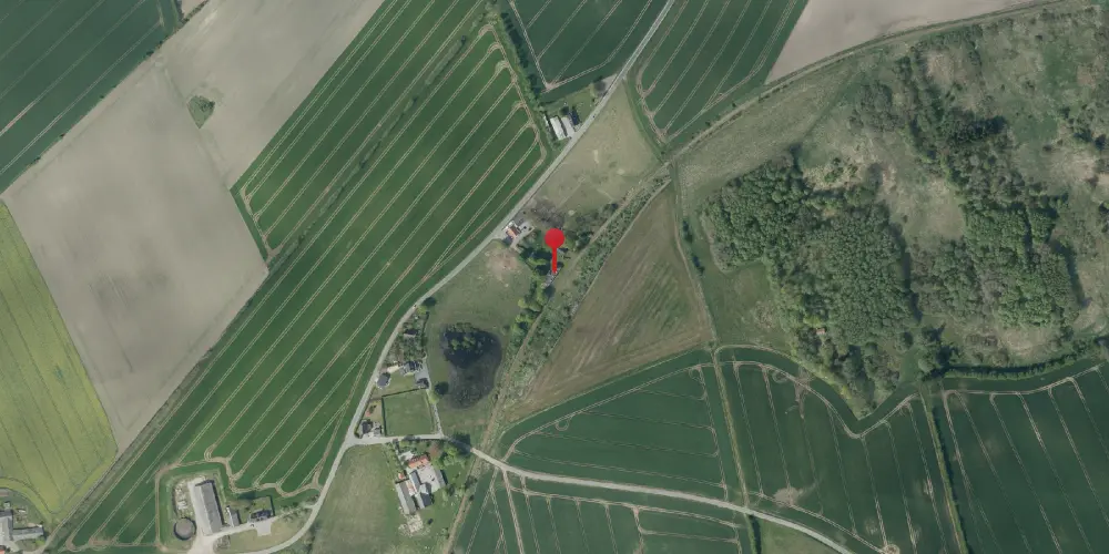 Historisk kort over Vester Tørslev Station