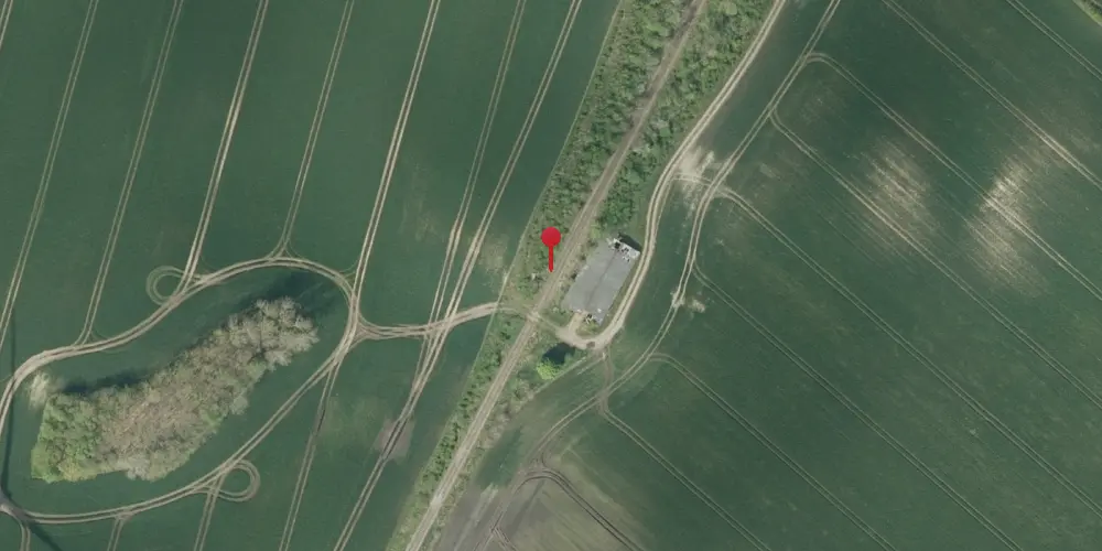 Historisk kort over Frugtplantagen Trinbræt med Sidespor